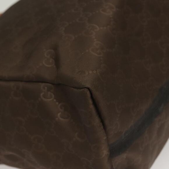 GUCCI GG Canvas Tote Bag Brown Gold - Picture 13 of 16